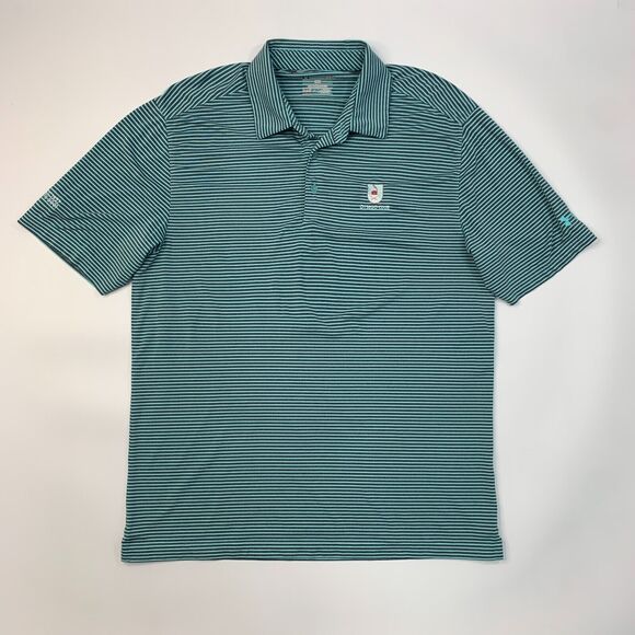 Under Armour Polo Shirt Mens L Large Multi Striped Loose HeatGear Otsego Club - Picture 2 of 11